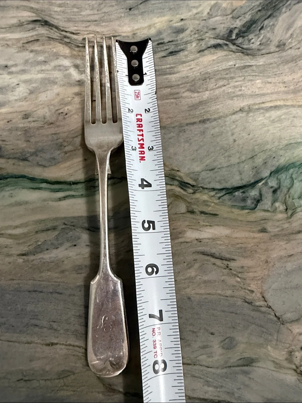 Vintage Monogrammed Silver Dinner Forks - Set of 8